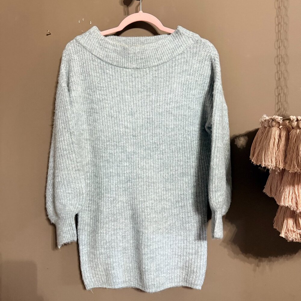 Gray mini sweater dress, Express sz XS, perfect condition